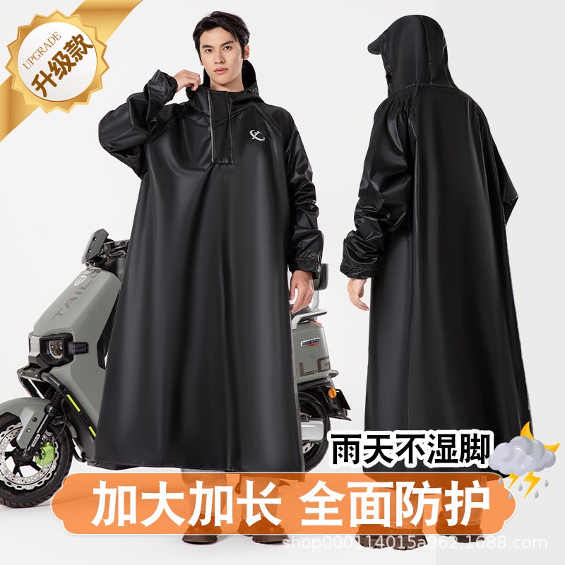 Raincoat, Electric Vehicle Raincoat, Full-Body Integrated Motorcycle Raincoat, Thickened Raincoat, Cycling Electric Vehicle Poncho - Image 4